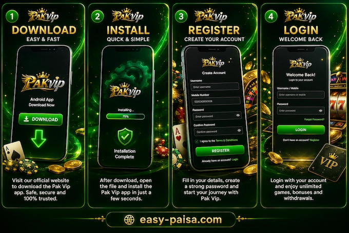 Pak Vip Download,Install,Register and Login